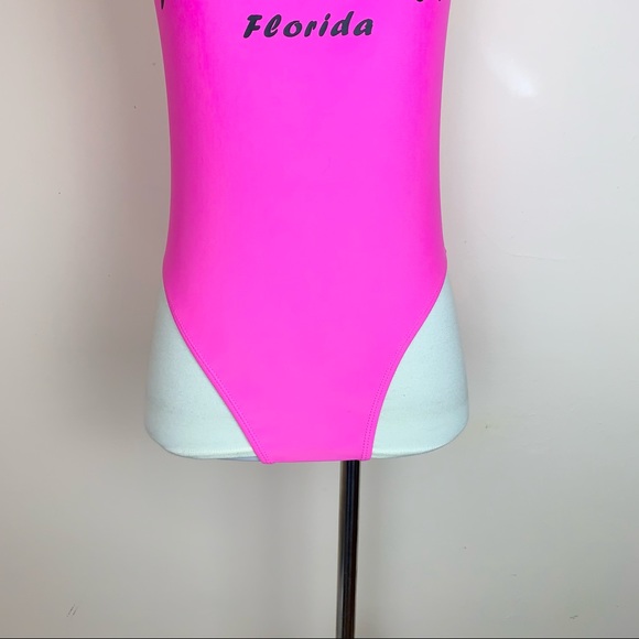 New! Hot Pink Neon Miami One-Piece Swimsuit - Picture 3 of 8